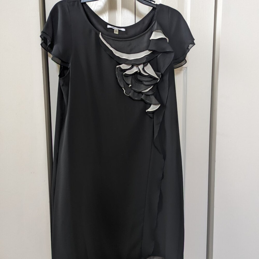 DKNY Black Chiffon Shift Dress  - NWT